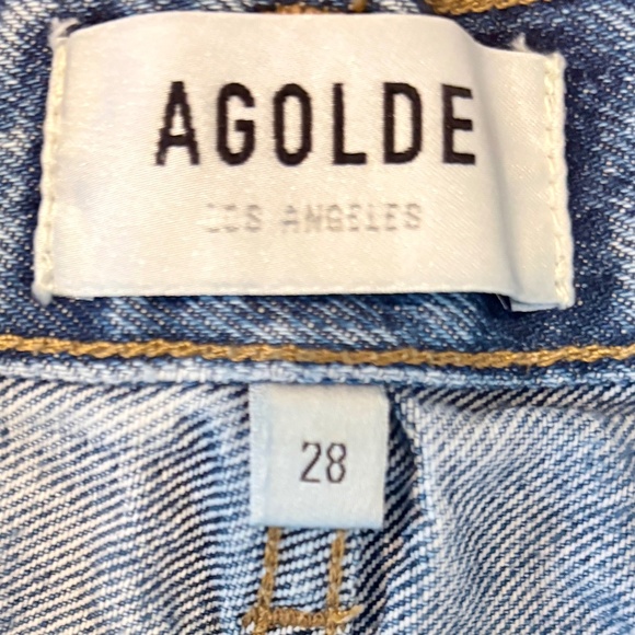 RARE ✨ Agolde Dee Vintage High Rise | Blue Denim Shorts | Sz 28 - Picture 5 of 6